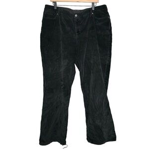 Sonoma Woman Black Corduroy Bootcut Pants Women's Size 16W